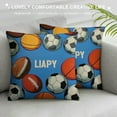 thumbnail image 3 of Nawypu  Inspirational Sports Pillow Covers Decorative Basketball Football Softball Rugby American Popular Balls Throw Pillow Cases Square Cushion Cover I Can Play, 3 of 5