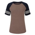 thumbnail image 5 of Ltctricy Women's T Shirts 2025 Fashion Crew Neck Short Sleeve Color Block Tunic Tops Soft Casual Tee Blouses, 5 of 7