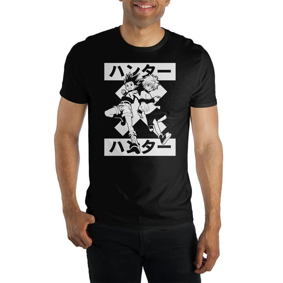 HxH Hunter x Hunter Men's Black Tee T-Shirt Shirt-4XL