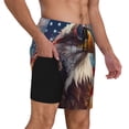 thumbnail image 2 of Fuzoiu Bald Eagle Pilot Print Men's Swim Shorts,Quick-Dry Double-Layer Swim Trunks,Board Trunks,Beach Shorts Swimwear Bathing Suits-XX-Large, 2 of 6
