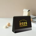 thumbnail image 5 of PATLOLLAV Small Desk Calendar 2025-2026,Jan.2025 to Jun. 2026 Floral Desktop Standing Calendar, Horizontal Gold Coils Binding Calendar 9.8x 5.7" Monthly Flip Schedule for Office Classroom, 5 of 5