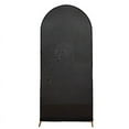 thumbnail image 2 of BalsaCircle 5 ft Black Fitted Matte Spandex Round Top Wedding Arch Backdrop Stand Cover Party Events Decorations, 2 of 8