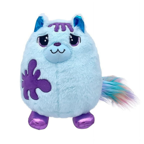 Tail-up cat plush doll animal doll cat pendant doll gift Patch blue cat