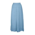 thumbnail image 5 of YUEHUA Women's Casual Elastic High Waist Wide Leg Pants Palazzo Trousers Skirt Elegant Flowy Wide Leg Pants Loose, 5 of 8