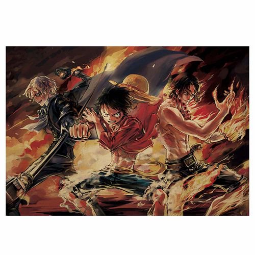 Taicanon One Piece Japanese Anime Kraft Poster Home Decorations Office Colorful Cartoon Cafe Bar H03 Walmart Com Walmart Com
