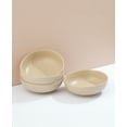 thumbnail image 4 of JoyJolt Mesa 4pc Stoneware Pasta Bowl set, 30oz - Beige, 4 of 8
