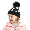 thumbnail image 4 of qolati Kids Winter Hat Toddler Knitted Pompom Beanie Hat Soft Warm Skull Hat Baby Ski Cap for Girls Boys, 4 of 4