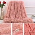 thumbnail image 4 of jiaroswwei 80x120cm Soft Fluffy Shaggy Warm Bed Sofa Bedspread Bedding Sheet Throw Blanket, 4 of 8