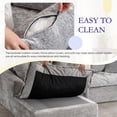 thumbnail image 4 of Muumblus 103" Boneless Sectional Sofa with Right Chaise, Comfy L-Shaped Modular Couch for Living Room, No Assembly Required, Gray Chenille, 4 of 10