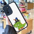 thumbnail image 2 of Agregue un toque de diversión: funda de teléfono plateada mate de doble capa con estampado gráfico caprichoso para iPhone 15 Pro Max 14 13 12 Pro 11, 2 of 4