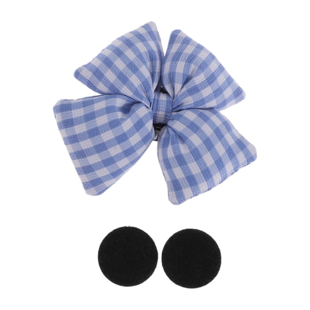 Accesorios para Cascos de Motocicleta Decoración Lazos a Cuadros para Cascos de Motocicleta Bicicleta Esquí Tela Azul Calcomanías 1 Juego
