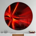 thumbnail image 2 of Designart 'Red and Yellow Rays ' Modern wall clock, 2 of 2