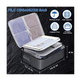 thumbnail image 3 of Document Bag with Lock - Fireproof Moisture Proof 3-Layer 15X11 Inch Important Document Organizer (Silver), 3 of 6