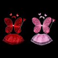 thumbnail image 2 of 4 Uds. Conjuntos de disfraces de princesa de hadas para niños y niñas, ropa colorida para escenario, alas de mariposa, varita, diadema, faldas tutú Fairylove 748478895, 2 of 4