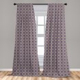 thumbnail image 5 of Ambesonne Geometric Curtains, Abstract Lines Vivid, Pair of 28"x84", Pale Yellow Mauve, 5 of 5