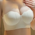thumbnail image 2 of XUNKUSGA Strapless Bras for Women Solid Color Non-Padded Non-Slip Underwire Bralettes for Women Comfort Seamless Convertible Strap Everyday Bras S-XL, 2 of 5