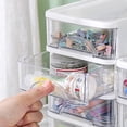 thumbnail image 4 of Desktop Storage Box Stackable Storage Cabinet Small Storage Drawers Plastic Organizers Stationery and Office Supplies, 4 of 9
