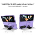 thumbnail image 4 of ELEHOLD Slim Fit Case for Samsung Galaxy Z Fold 3 with Thickened Camera Lens Frame Invisible Hidden Kickstand Non-Slip Full Body Shockproof Protective Cover for Samsung Z Fold 3,Purple, 4 of 14