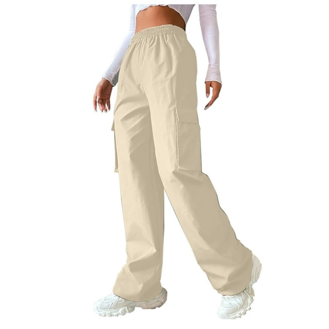 Birdeem Womens Casual Pants Cowboy Pocket Straight Cylinder Overalls Solid Color