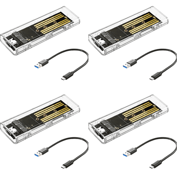 Adaptador SSD Externo M.2 NGFF SATA Tipo C USB 3.1 10 Gbps para 2230 2242 2260 2280