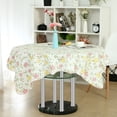 thumbnail image 1 of EIGTHTAIL Nappe de Maison en Vinyle Ronde 59” Dia Motif de Fleurs Rouges Imperméable, 1 of 7