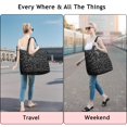 thumbnail image 5 of Math Equations Geometry Shapes Black Pattern Travel Tote Bags for Women Carry On,Large Weekender Bags for Women Travel,Multi Functional Duffle Bag for Work,Shopping,Sports, 5 of 5