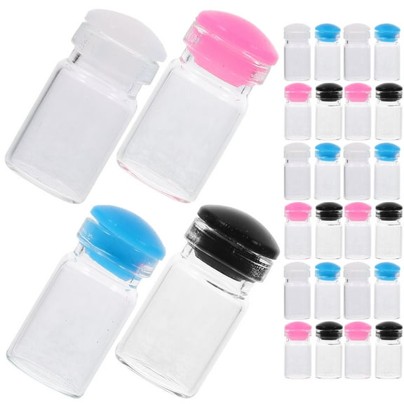 Raindrops Clear Glass Wish Bottles for Necklace Pendants and Decor 50Pcs