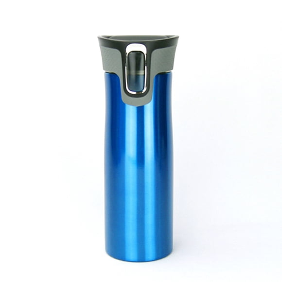 Botella de agua de acero inoxidable Inteprter 550ML tazas de viaje a prueba de herrumbre azul