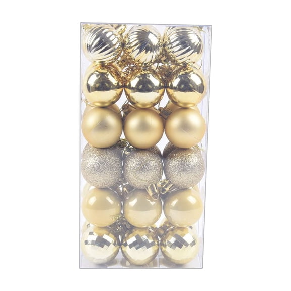 LYCAQL 36ct Christmas Ball Ornaments Shatterproof Christmas Ornaments Set Decorations for Xmas Tree Balls 40mm/1.57”