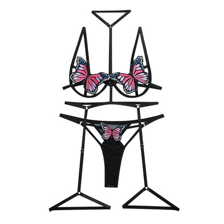 

EUHDSSDE Follure Lingerie Bra Bow Thong Underwear Sleepwear Garter New Fashion