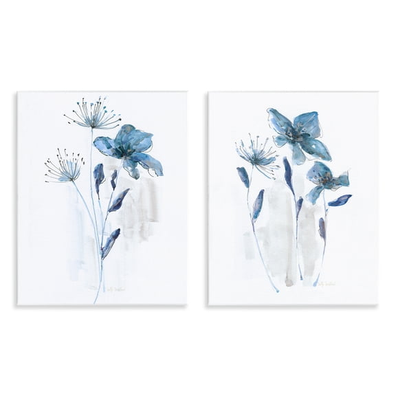 Stupell Industries Iris & Wildflower Bundles Floral Painting Unframed Art Print Wall Art, 11 x 14, Set of 2