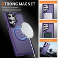 thumbnail image 2 of Dteck for Samsung Galaxy S23 Ultra Case with Magnetic, Compatible with MagSafe, Military Drop Protection Slim Translucent Matte Shockproof with Anti-Fingerprint Phone Case,Purple, 2 of 8