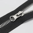 thumbnail image 3 of 5 Pack 8" Silver Metal Zippers - #5 Close End, 3 of 3