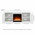 thumbnail image 5 of Evelyn&Zoe Granger Rectangular TV Stand with Crystal Fireplace for TV's up to 65", White, 5 of 7