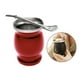 thumbnail image 3 of Taza de acero inoxidable Yerba Mate Gourd Sunnimix Taza de aislamiento al vacío rojo, 3 of 8