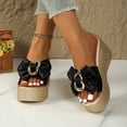 thumbnail image 2 of Hopeusnice Slippers for Women Thick-Soled Heel Breathable Soft Women's Slippers PU Materials Summer Shoes Trendy Non-Slip Open Toe Outdoor Shoes Black 38, 2 of 7