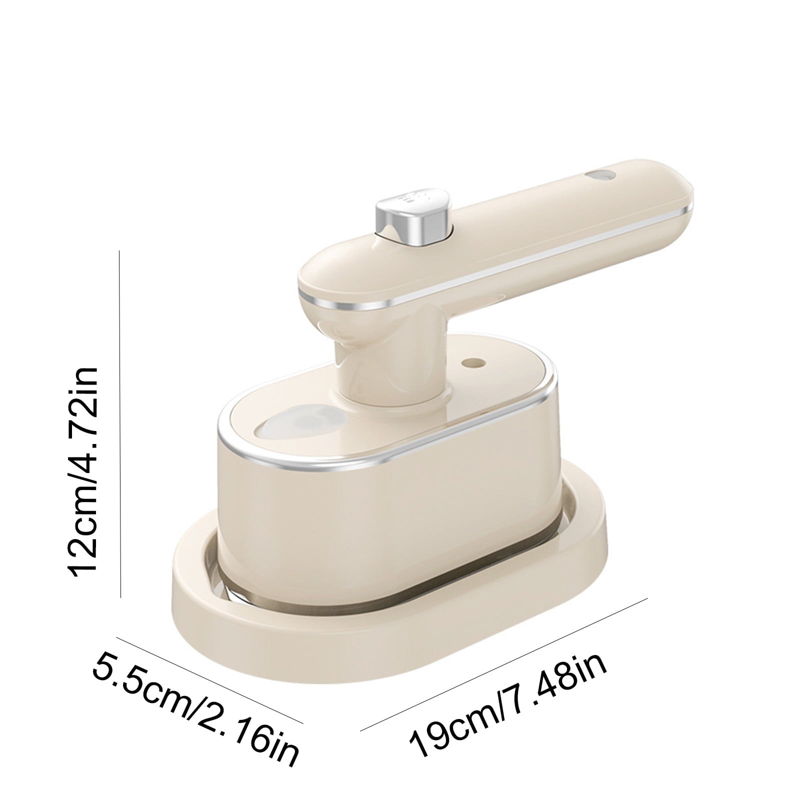 Tuphregyow Foldable Portable Mini Handheld Travel Steam Iron for Clothes, Hanging Ironing Machine with Supercharged Heating System and Large Panel Wrinkle Removal for Home and Dormitory Use Beige