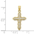 thumbnail image 2 of 10k Yellow Gold Cubic Zirconia Filigree Cross Pendant - Measures 25x16mm Wide, 2 of 2
