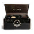 thumbnail image 6 of Victrola 6-in-1 Wood Empire Mid Century Modern Bluetooth Record Player with 3-Speed Turntable, CD, Cassette Player and Radio, 6 of 17