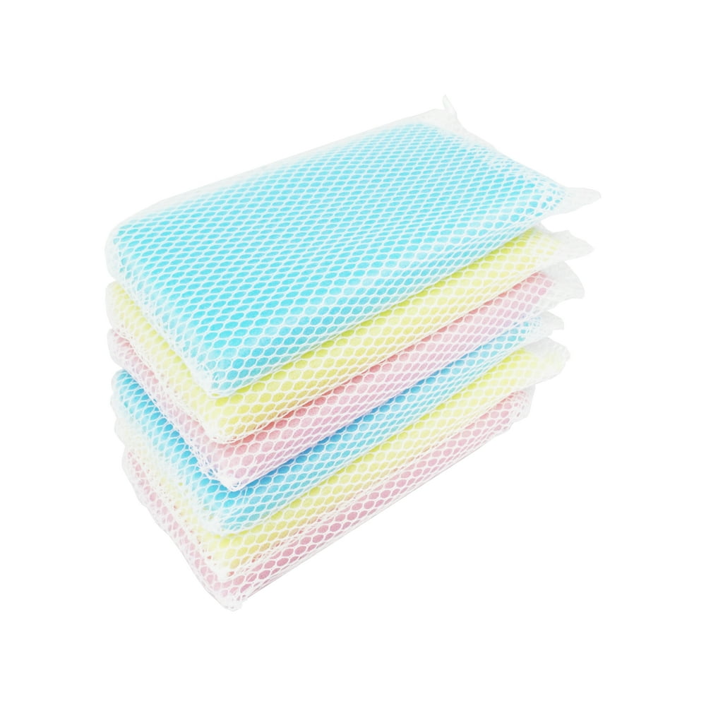 NuValu MultiPurpose Mesh Net Kitchen Cleaning Dishwash Sponge Assorted Color Sponges (12 Pack