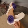thumbnail image 6 of ibiyuan Leather Flip Flops for Women Thong Sandals Non- Woven Sole Women House Slippers Elegant Shower Shoes Women, 6 of 9