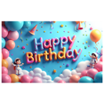thumbnail image 2 of Colorful Astronaut Themed Happy Birthday Banner Party Decoration Backdrop for Birthday Party Photography Props and Decorations Background for Celebrations, 2 of 4