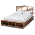 thumbnail image 5 of Baxton Studio Brown Finished Wood 4-Drawer King Size Platform Storage Bed, 5 of 14