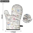 thumbnail image 6 of Cute Oven Mitts,Pioneer Flower Floral Print Pattern Oven Mitt 2-Pack Set,Kitchen Gloves for Oven,Heat Resistant Oven Mitts 7.7"x12", 6 of 7