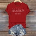 thumbnail image 4 of Camiseta Penkiiy para mamá Mujer Mamá Vida Tees Gráficos Casual Lindo Día de la Madre Tops para mamá L Rojo, 4 of 5