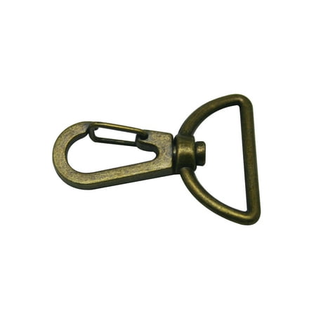 

Fenggtonqii Bronze 1 Inner Diameter D Ring Small Spring Buckle Lobster Clasps Swivel Snap Hooks Pack of 15