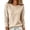 Beige #14, variant on Women Crew Neck Drop Shoulder Oversized Solid Color Knit Sweater Long Sleeve Casual Fall Pullover 2XL