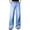Light Blue 13, variant on Karymi Mid‑Rise Wide‑Leg Jeans for Women, Decor Side Button Stretch Full‑Length Denim Pants with Pockets