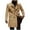 Khaki, variant on IYTR Men's Double Breasted Peacoat Lapel Solid Color Long Sleeve Coat Winter Warm Overcoat Long Trench Coat Black L