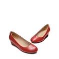 thumbnail image 7 of Dream Pairs Women's Mid Wedge Heel Pump Shoes Debbie color RED/PU size 11 Wide Available, 7 of 7